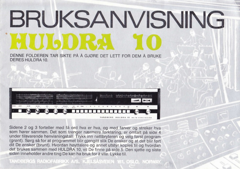 Brukermanual til Huldra10, PDF, Norsk, 6s