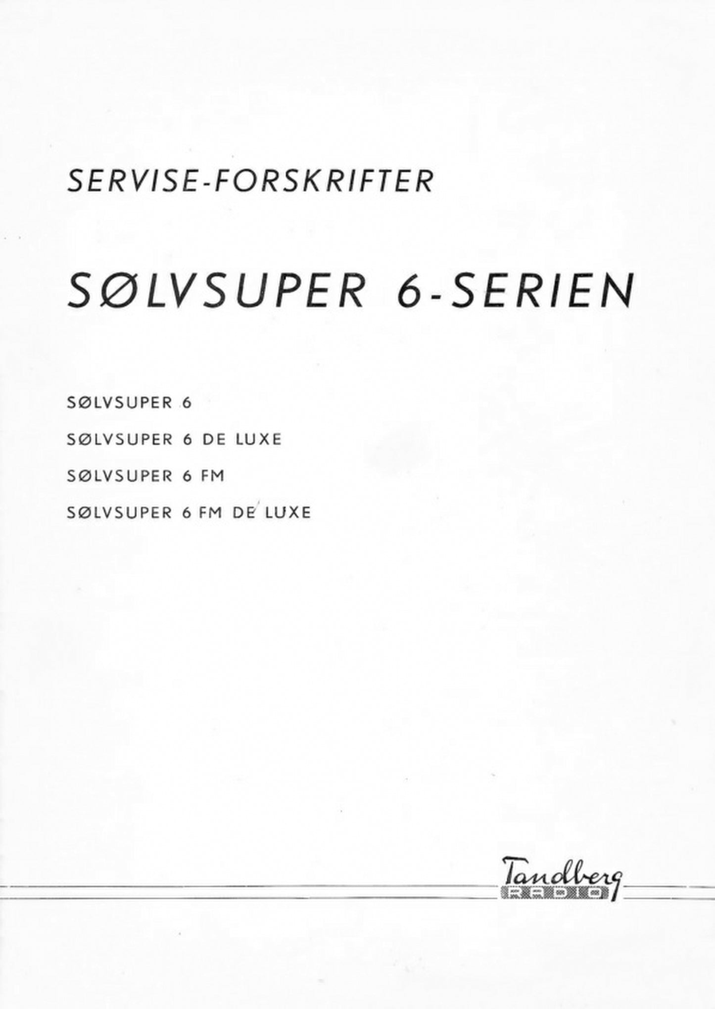 Servicemanual til SØLVSUPER 6, PDF, Norsk,19s