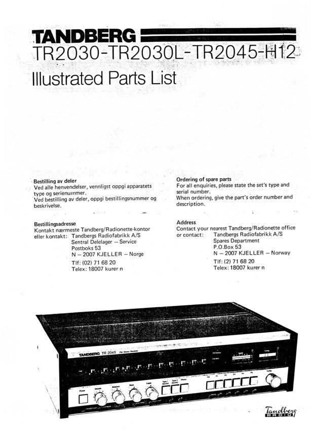 TR2030-2045-HULDRA12 illustrated parts, PDF, 16s