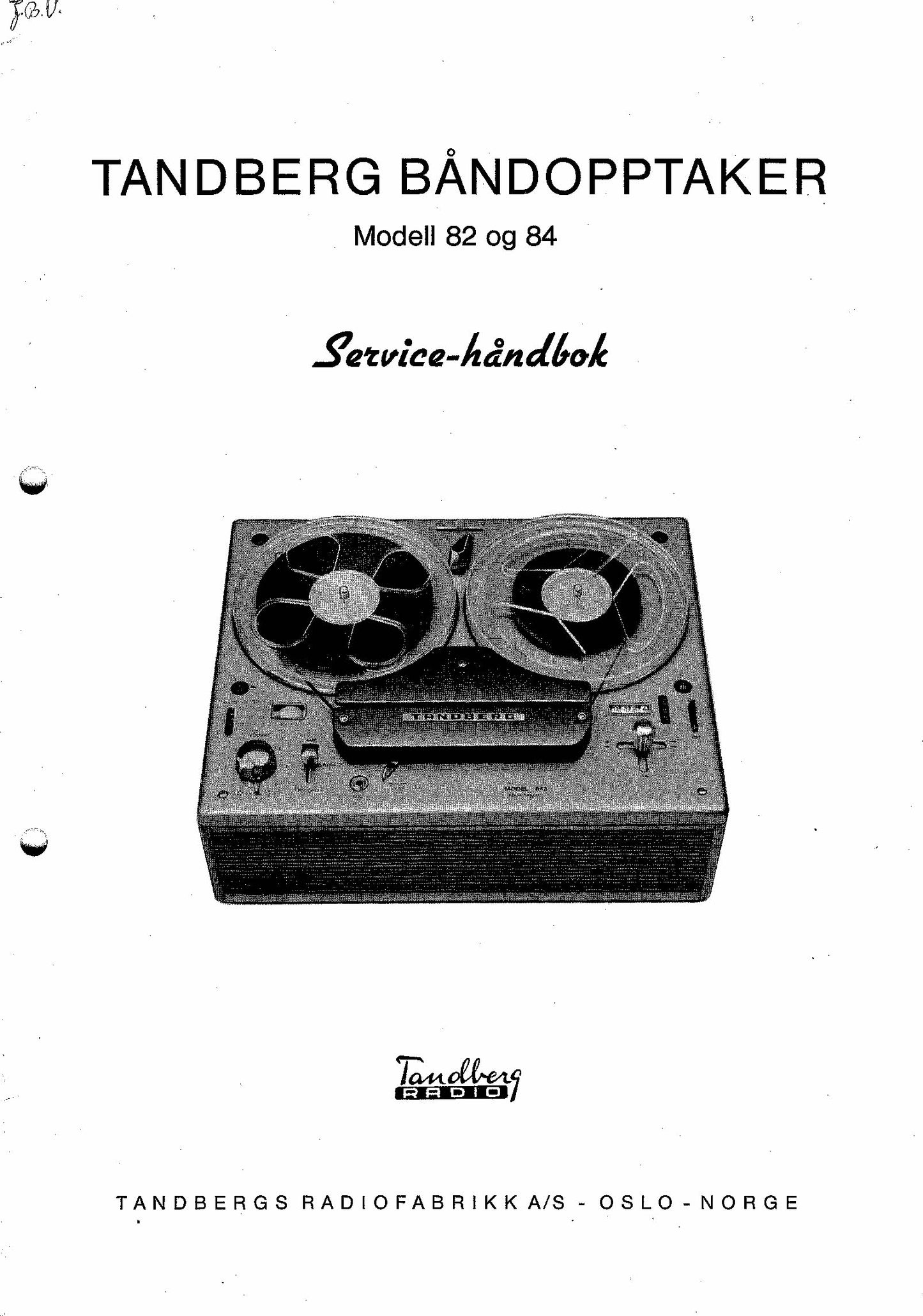 Servicemanual til TB82 og 84, PDF