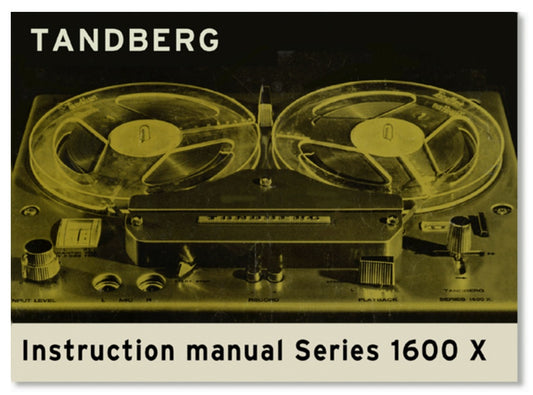 TB1600X - Bruksanvisning, PDF, Engelsk