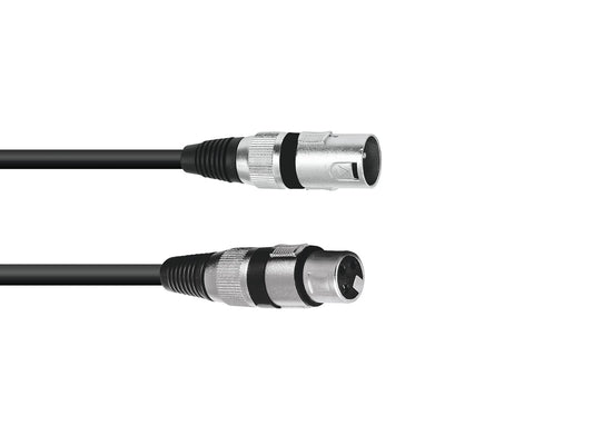 KABEL XLR(M) - XLR(F) Svart OMNITRONIC