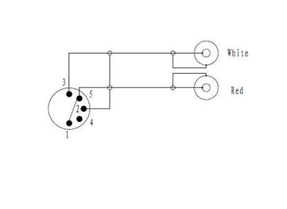 5-Pin DIN Han / 2 X Phono Han 1.5m