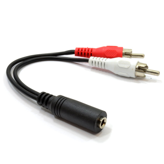 2 X PHONO HAN / 3,5MM JACK HUN STEREO 0.2m