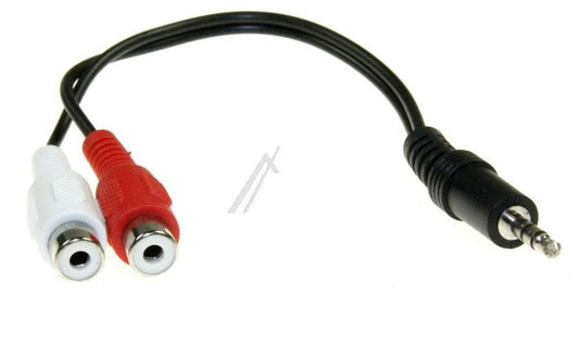 KABEL 3,5mm JACK STEREO - 2 X PHONO HUN 0,2m