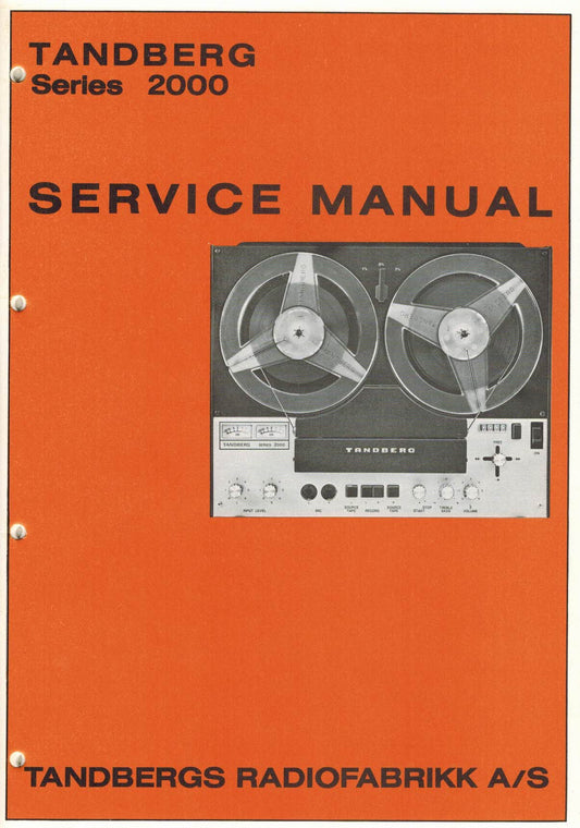Servicemanual til 2000 Tandberg , S/H, PDF