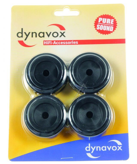 50x16mm HIFI Fot sett, Svart (4STK) 206383