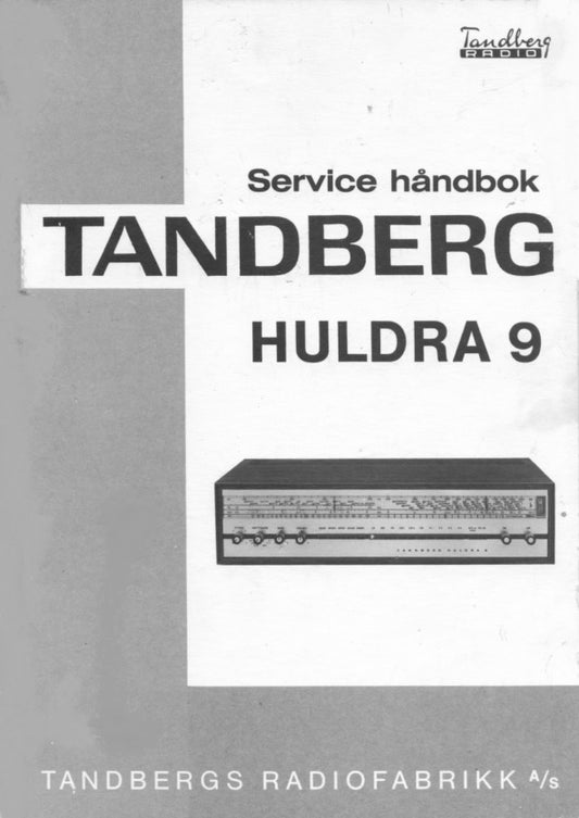 Servicemanual til Huldra 9 Norsk, 27s 704-4-70