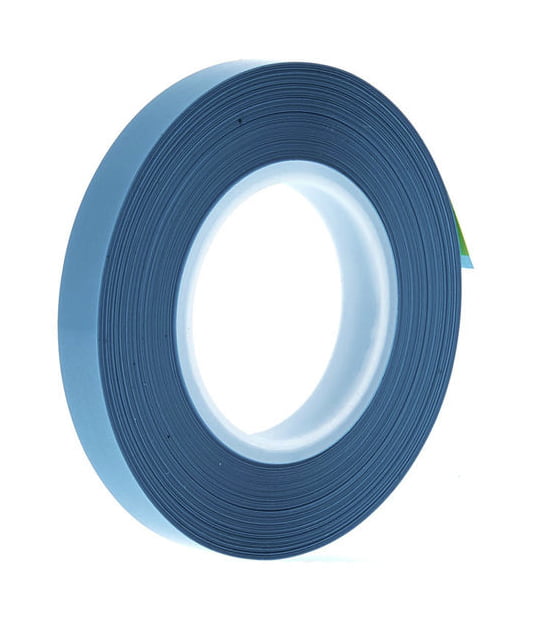 Tape til skjøting av bånd, Blå, 1/4" 25m