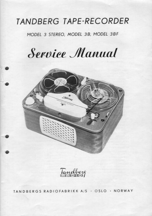 TB3 servicemanual, Engelsk, PDF