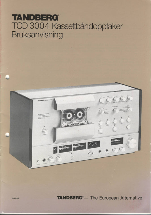 Brukermanual TCD3004 PDF Norsk 20s