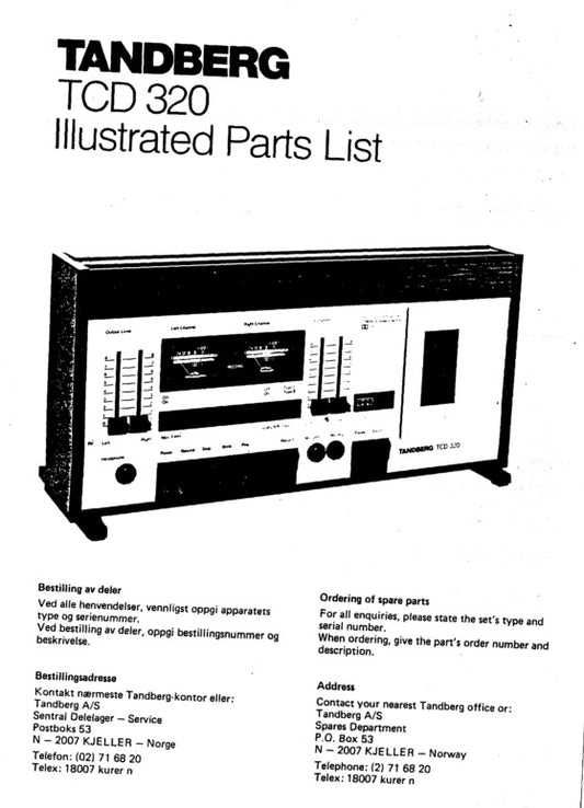 Deleliste til TCD320 PDF 10s