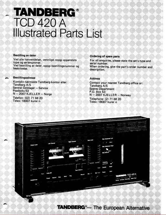 Delekatalog til TCD420A PDF 12s