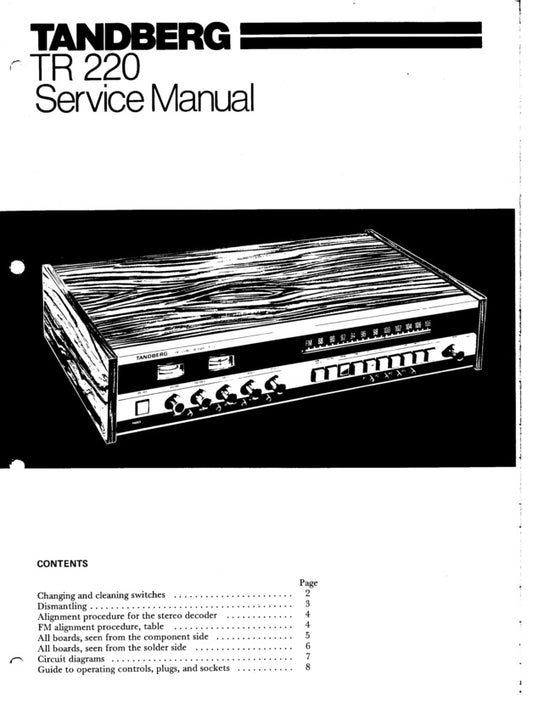 Servicemanual til TR220, PDF, 14s
