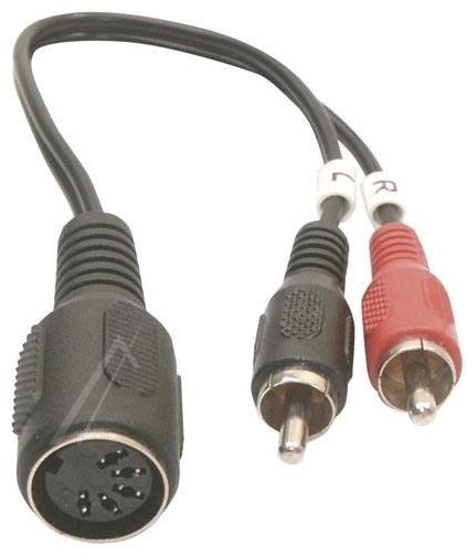 Kabel 5-Pin DIN Hun / 2 X Phono Han 0.2m