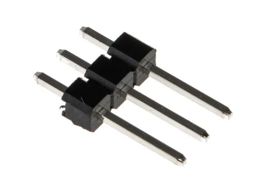 3 Way, 1 Row, Straight Pin Header