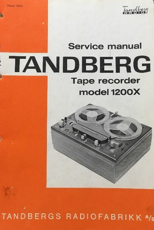 Servicemanual til 1200x PDF Engelsk